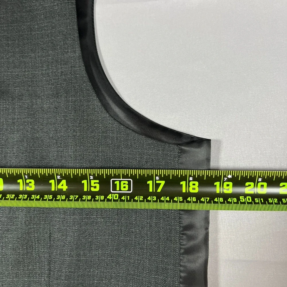 Kenneth Cole Reaction Waistcoat Mens Small Gray Double Vented Fully Lined Formal